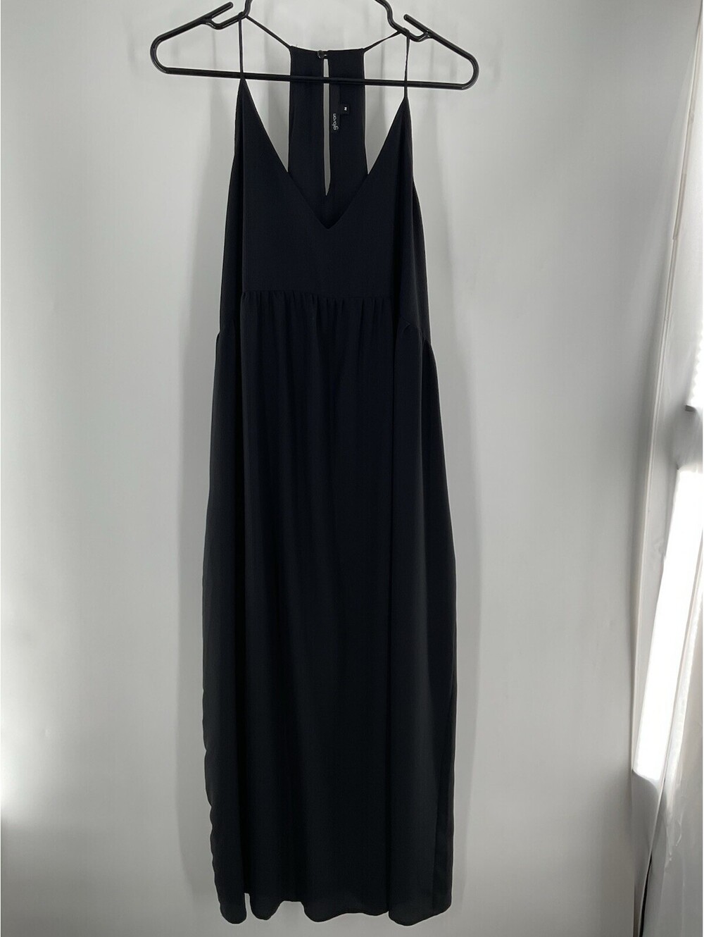Gibson Women’s Size Medium Sleeveless V-Neck Maxi Black Dress 139